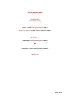 MSc Thesis Design