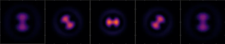 The image of an atom produced by a quantum gas microscope