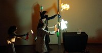 Bunte Methanfeuerbälle
