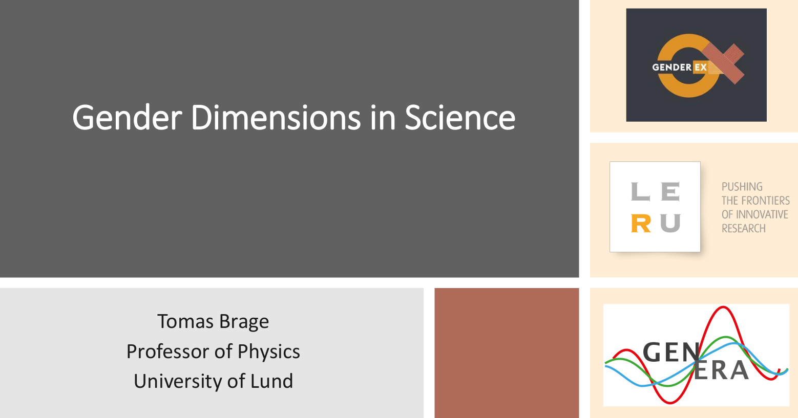 Talk on Gender Dimensions in Physics with Prof. Brage